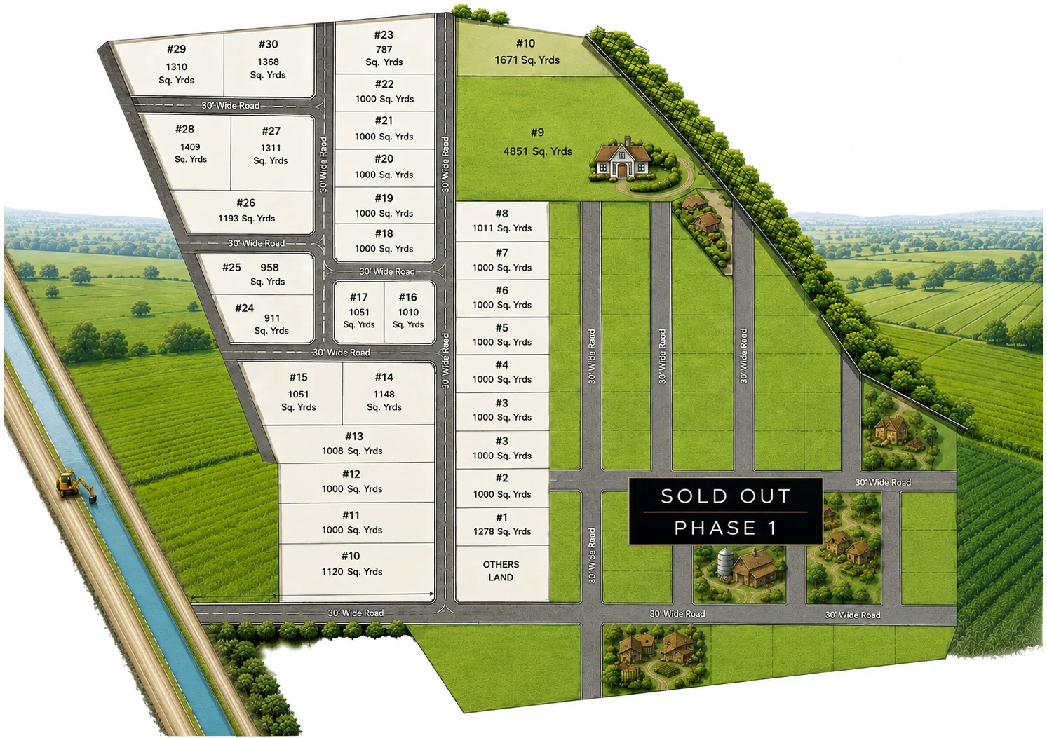 Antrio Acres master plan and plot layout